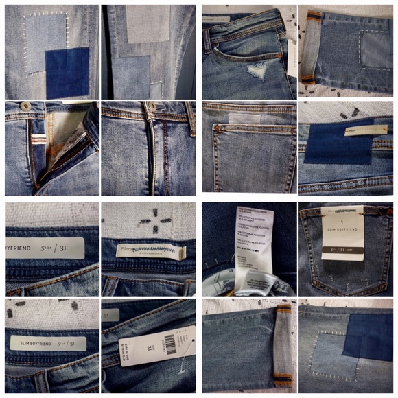 Anthropologie Pilcro Patchwork Slim Boyfriend Jean - Picture 7 of 9